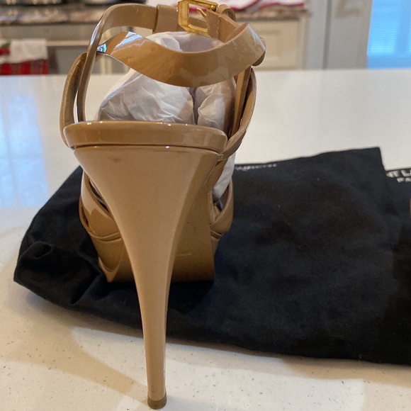 Saint Laurent Womens tribute patent platform sandals - Picture 6 of 11